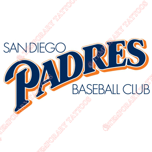 San Diego Padres Customize Temporary Tattoos Stickers NO.1868